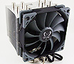 The Scythe Mugen 5 Rev B (SCMG-5100) heatsink is a lower-noise tower cooler standing 154mm tall and equipped with a single 120mm PWM fan. The Mugen 5 Rev B is constructed around six 6mm diameter nickel plated heatspipes which are swaged onto an array of raw aluminum cooling fins.